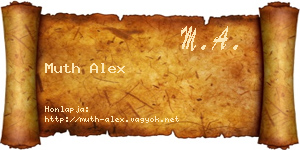 Muth Alex névjegykártya