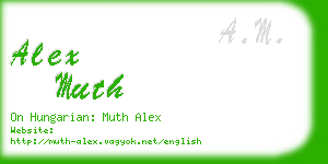 alex muth business card